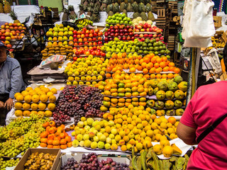 The rich offer of fruit at the market Areqipa Peru