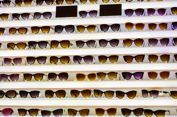 a lot of sunglasses
