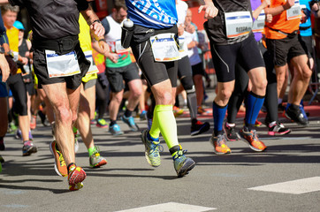 Fototapeta premium Marathon running race, runners on road, sport concept 