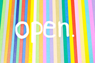 Open, Paper Colorful Background