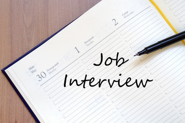 Yellow Notepad Job Interview Concept