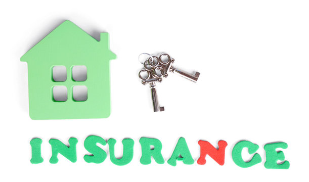 Concept of home insurance isolated on white