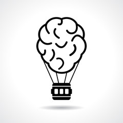Brain balloon icon