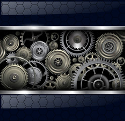 Abstract background with technology machine gears