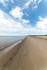 White clouds over beach