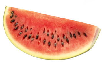 Watermelon slice on isolated white