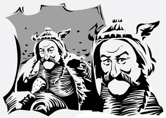 Obelix, the French hero of the epic. Vector