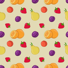 Seamless Pattern with fruits