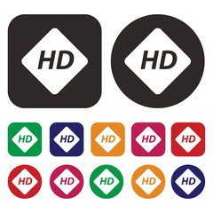 High Definition icon. HD icon