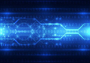 vector blue digital technology abstract background, illustration