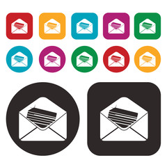 Mail icon . Envelope Mail Icon . messages icon