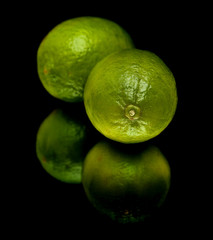 limes on black mirror