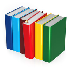 Books choice row colorful red selecting take choosing blank