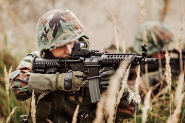 woman soldier member of ranger squad
