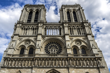 Fototapeta na wymiar Cathedral Notre Dame de Paris - Gothic, Roman Catholic cathedral