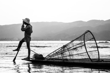 Fishermen at Inle Lake, Shan State, Myanmar