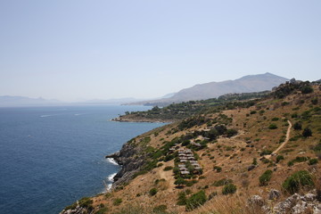 Fototapeta na wymiar Riserva Naturale Orientata dello Zingaro, Castellamare del Golfo