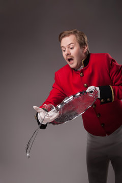 Waiter Drops A Tray