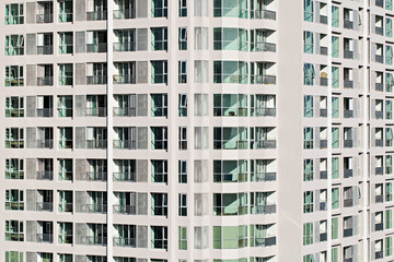 Close up of a new public apartment building