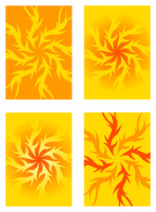 Fondo con llamas estilo tribal amarillo