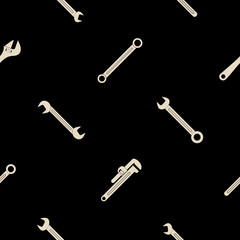 Seamless background with diffrent wrench for your design