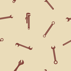 Seamless background with diffrent wrench for your design