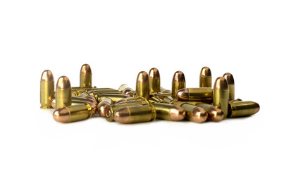 bullet .45 auto on white background