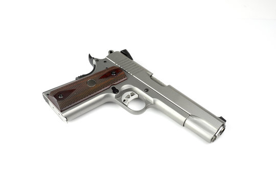 Pistol 1911 on white background