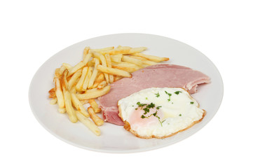 Ham egg and chips