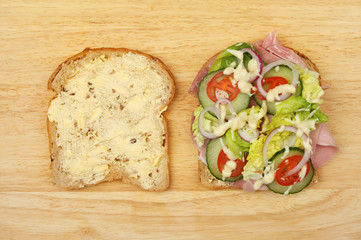 Ham salad sandwich