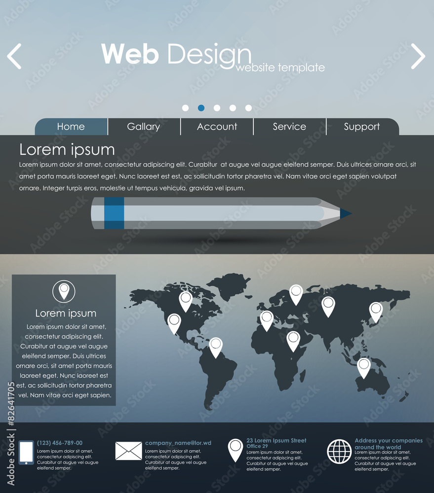 Poster menu design for web site