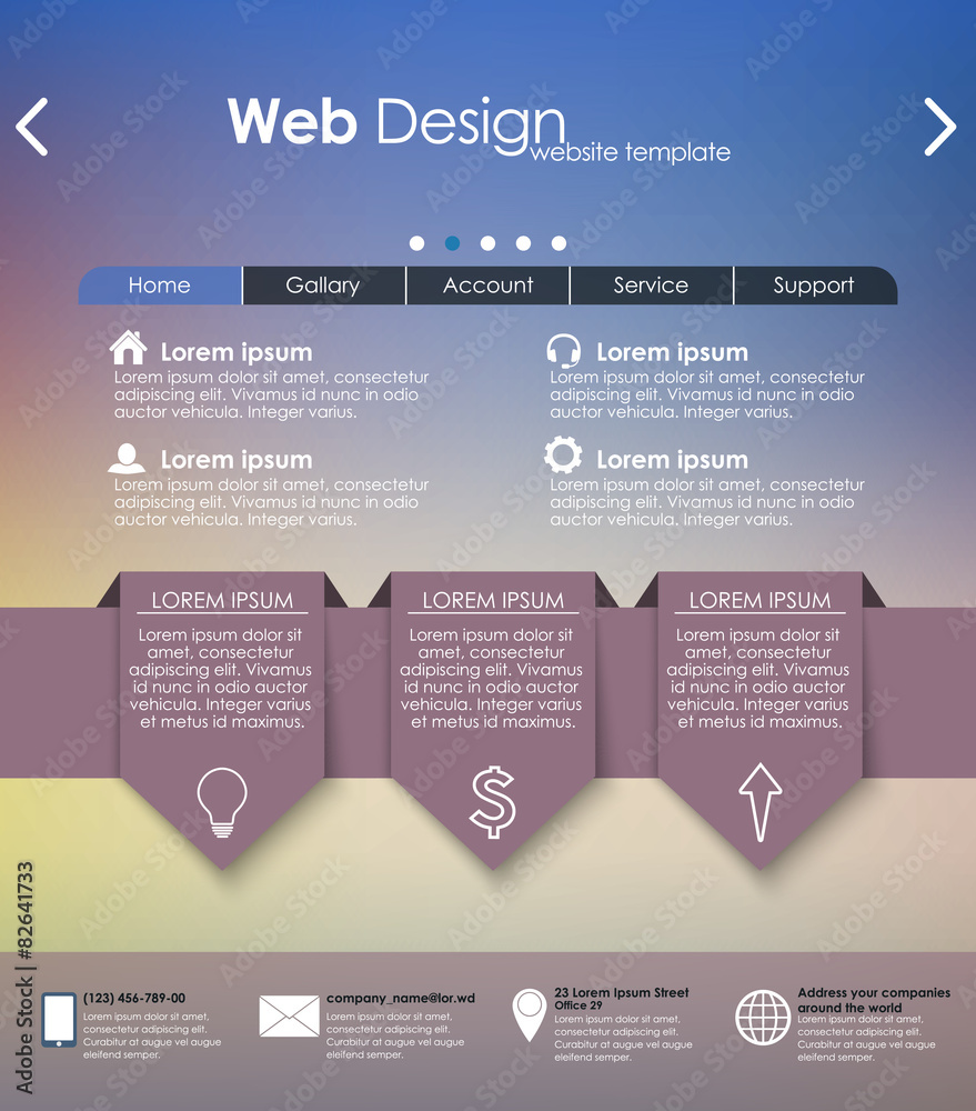Poster Menu design for web site