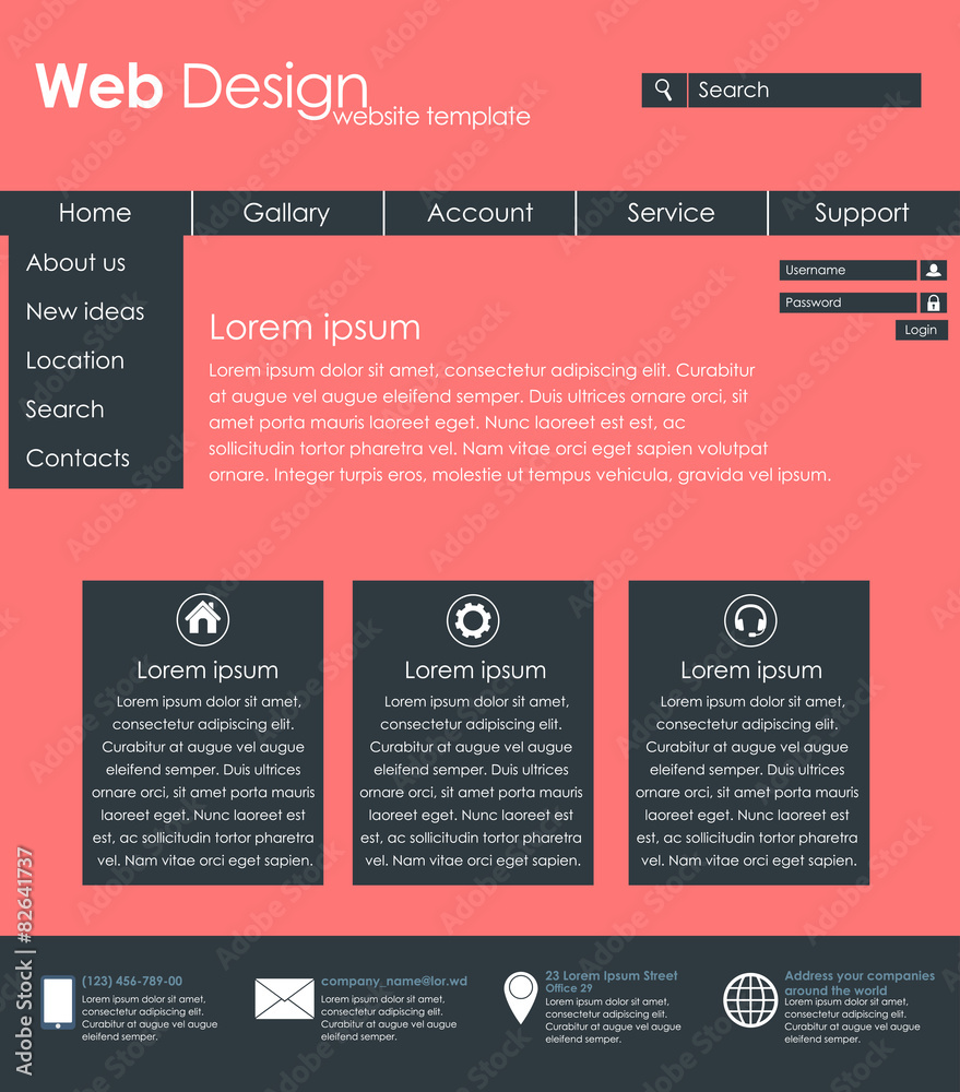 Poster Menu design for web site