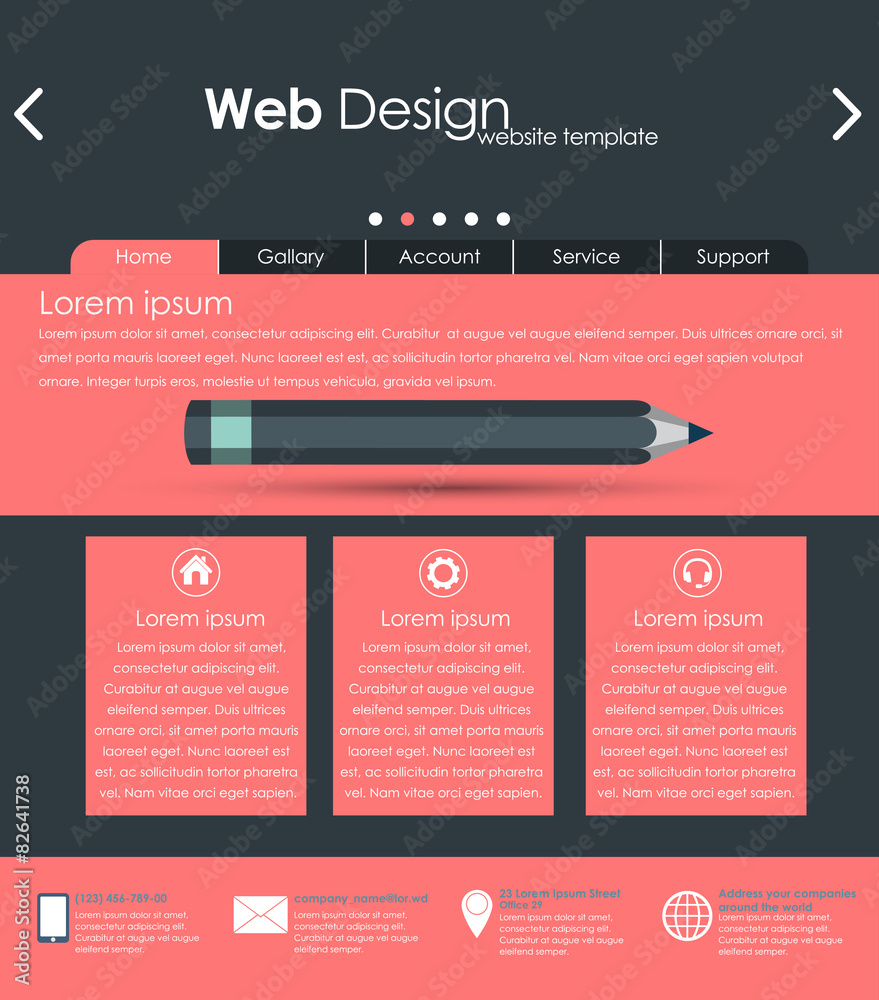 Poster menu design for web site