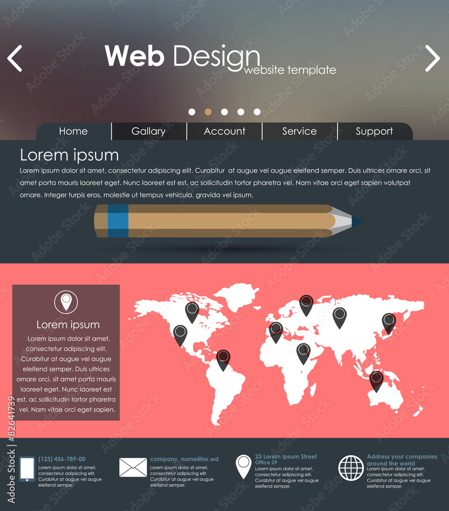 Poster menu design for web site
