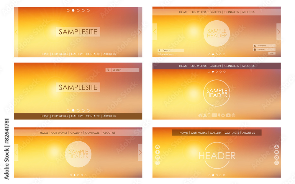 Poster header design for web site