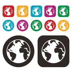 World icon . Earth icon . Globe icon