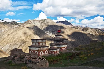 Fotobehang Ancient Bon stupa in Saldang village, Nepal © Zzvet