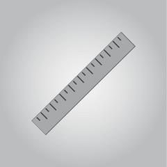 Straightedge vector icon