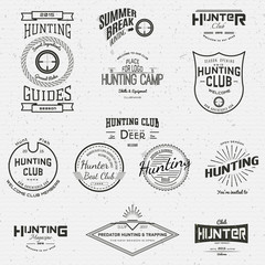 Hunting badges logos and labels for any use
