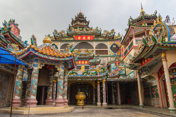 The Elegant Dragon on the sky at chinese temple