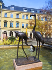 Flamingobrunnen Zwickau