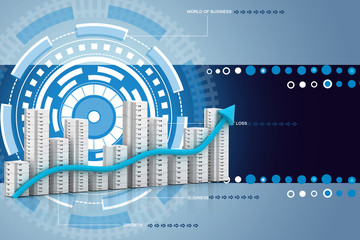 3d multi use business graph 