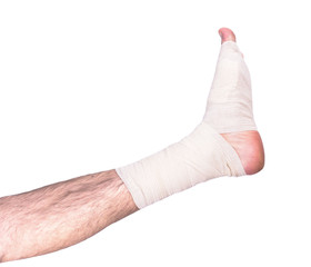Bandaged leg damaged