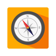 Vector flat Compass icon with shadow