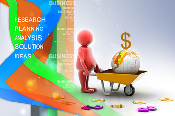  Gold Coin In and earth Wheelbarrow. 