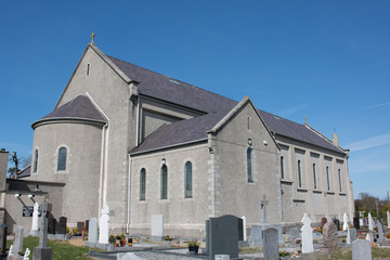 Fototapeta na wymiar Church and cemetery in New Ross Ireland