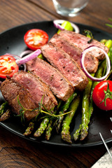 Steak mit spargel