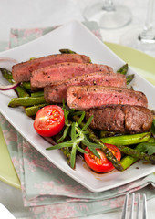Steak mit spargel
