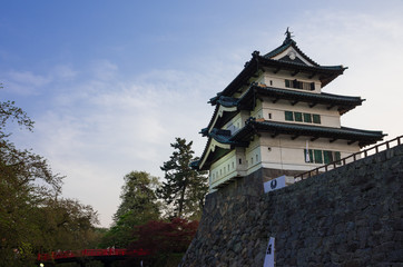 Fototapeta na wymiar 弘前城の夕暮れ